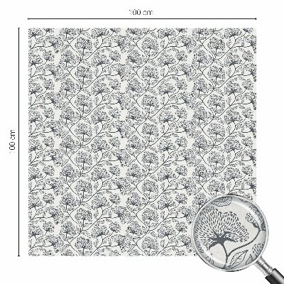 Vinduesfolie mod indkig med glasmaleri Botanisk motiv