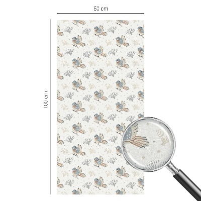 Dekorationsfolie til vindue mod indkig Fuglemønster