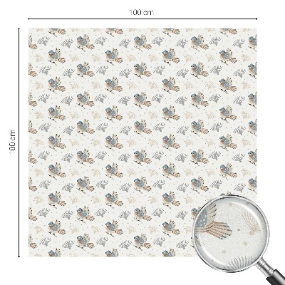 Dekorationsfolie til vindue mod indkig Fuglemønster