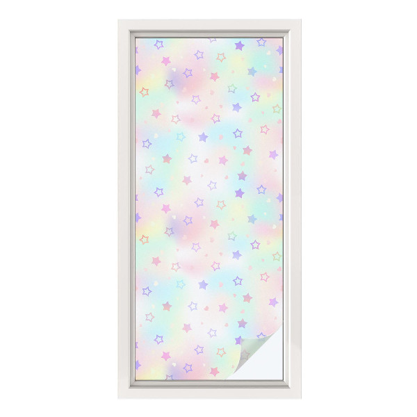 Vinduesfolie med mønster til afskærmning Regnbuemønstre