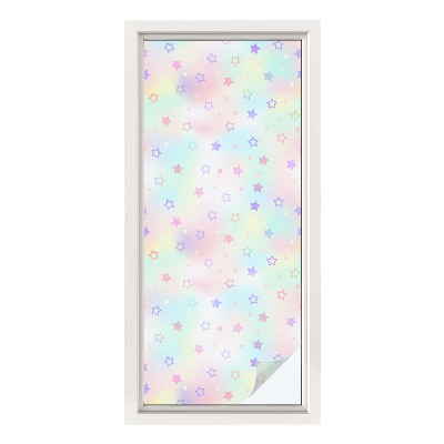 Vinduesfolie med mønster til afskærmning Regnbuemønstre