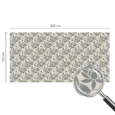 Mælkehvid vinduesfolie med motiv Orientalsk mønster