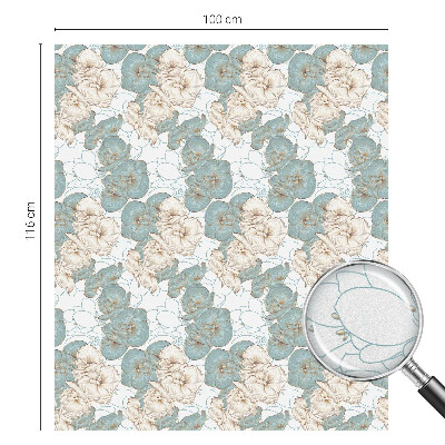 Vinduesfolie med mønster til afskærmning Delikate blomster