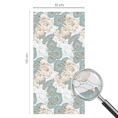 Vinduesfolie med mønster til afskærmning Delikate blomster