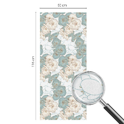 Vinduesfolie med mønster til afskærmning Delikate blomster