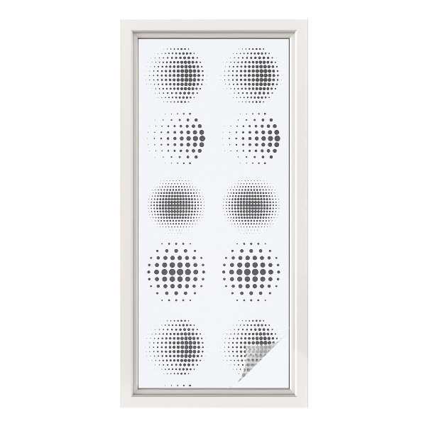 Vinduesfolie med mønster til afskærmning Stiplede cirkler