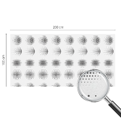 Vinduesfolie med mønster til afskærmning Stiplede cirkler