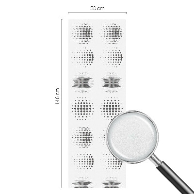 Vinduesfolie med mønster til afskærmning Stiplede cirkler