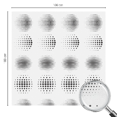 Vinduesfolie med mønster til afskærmning Stiplede cirkler