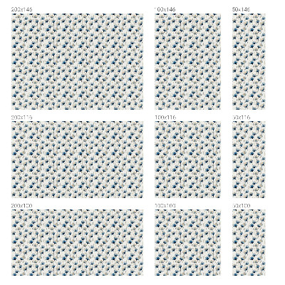 Mælkehvid vinduesfolie med motiv Blå blomster