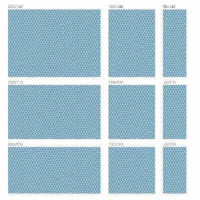 Vinduesfolie med mønster til afskærmning Blå bølger