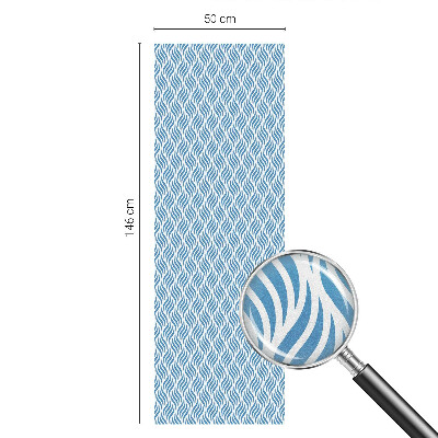 Vinduesfolie med mønster til afskærmning Blå bølger