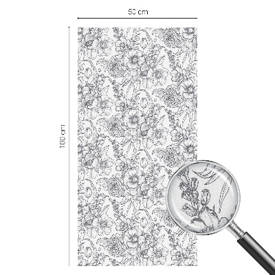 Dekorationsfolie til vindue mod indkig Floristisk elegance