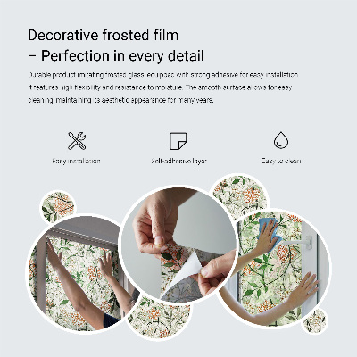 Dekorationsfolie til vindue mod indkig Floristisk elegance