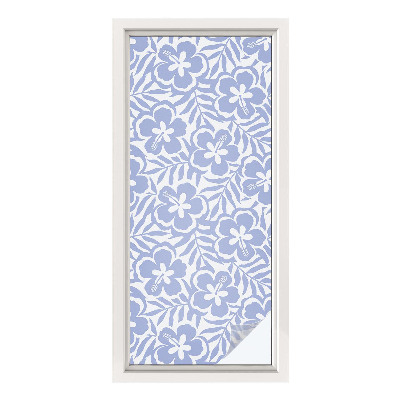 Vinduesfolie mod indkig med glasmaleri Hibiscusblomster