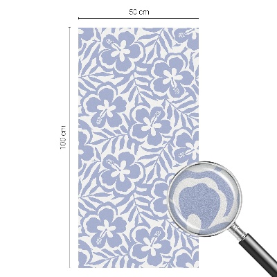 Vinduesfolie mod indkig med glasmaleri Hibiscusblomster