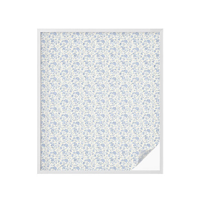 Vinduesfolie mod indkig med glasmaleri Blomstermønster