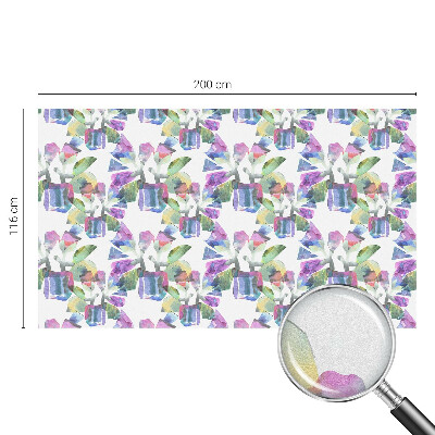 Vinduesfolie mod indkig med glasmaleri Farverig abstraktion