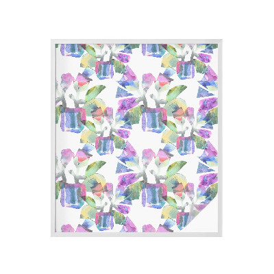 Vinduesfolie mod indkig med glasmaleri Farverig abstraktion