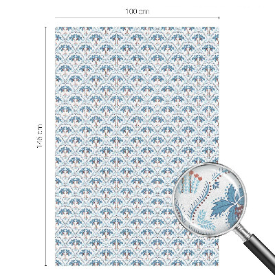 Vinduesfolie med mønster til afskærmning Blå palmer