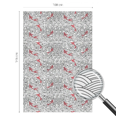 Mælkehvid vinduesfolie med motiv Bølget mønster