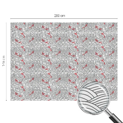 Mælkehvid vinduesfolie med motiv Bølget mønster