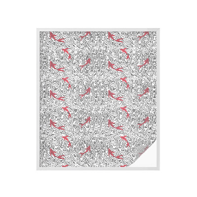 Mælkehvid vinduesfolie med motiv Bølget mønster