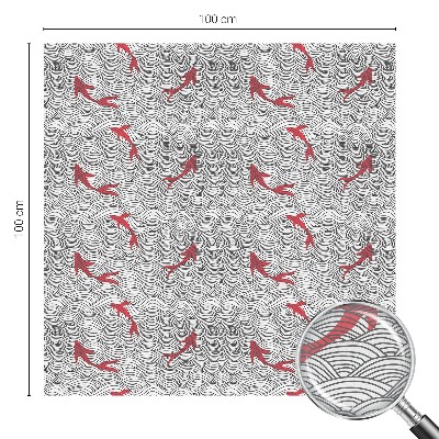 Mælkehvid vinduesfolie med motiv Bølget mønster