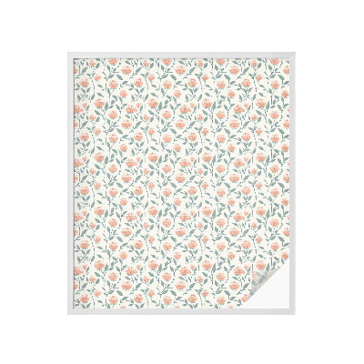 Vinduesfolie mod indkig med glasmaleri Blomstermønster