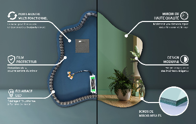 Spejl i form af en klatter LED-belyst