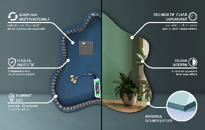 Spejl i form af en klatter LED-belyst