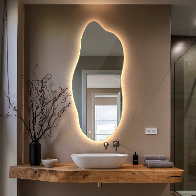 Spejl asymmetrisk innovativ med LED