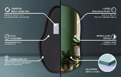 LED-spejl asymmetrisk unikt