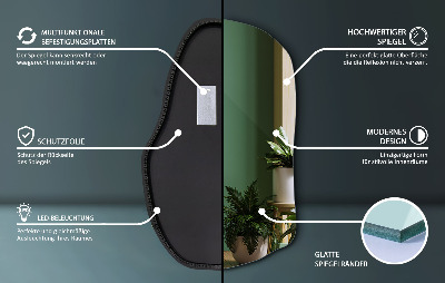 LED-spejl asymmetrisk unikt