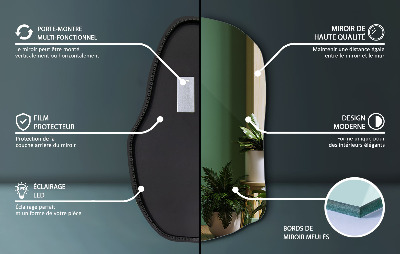 LED-spejl asymmetrisk unikt