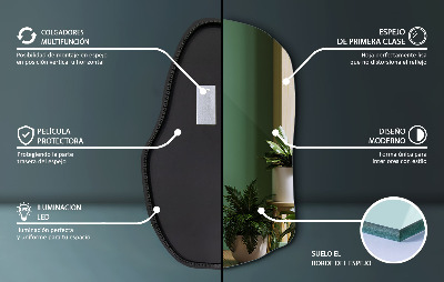 LED-spejl asymmetrisk unikt