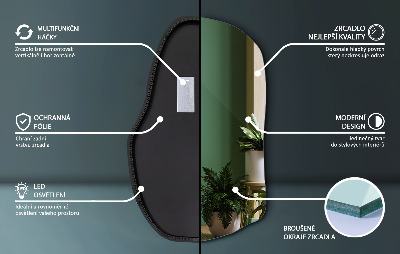 LED-spejl asymmetrisk unikt