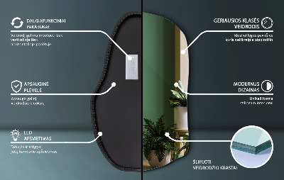 LED-spejl asymmetrisk unikt