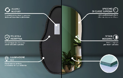 LED-spejl asymmetrisk unikt