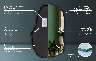LED-spejl asymmetrisk unikt