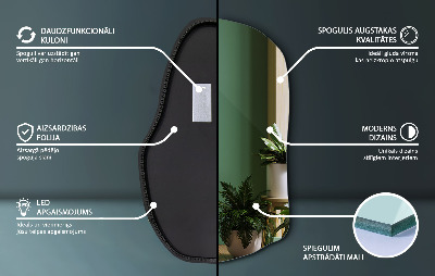 LED-spejl asymmetrisk unikt