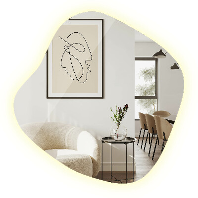 Spejl i form af en klatter LED moderne