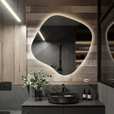 Spejl i form af en klatter LED moderne