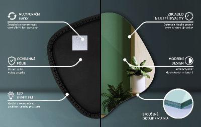 Spejl i form af en klatter LED moderne