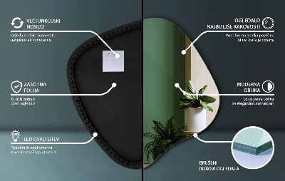 Spejl i form af en klatter LED moderne