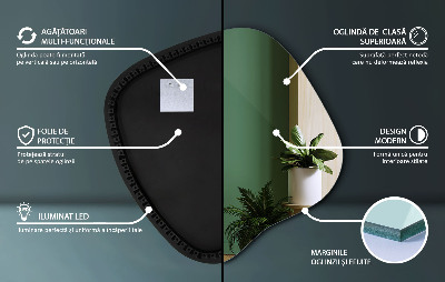 Spejl i form af en klatter LED moderne