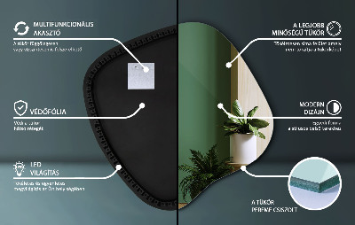Spejl i form af en klatter LED moderne