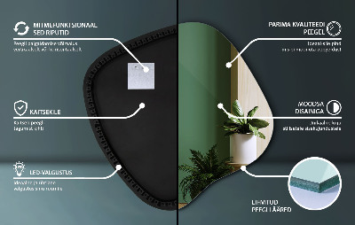 Spejl i form af en klatter LED moderne