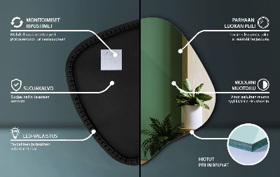 Spejl i form af en klatter LED moderne