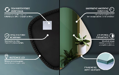 Spejl i form af en klatter LED moderne